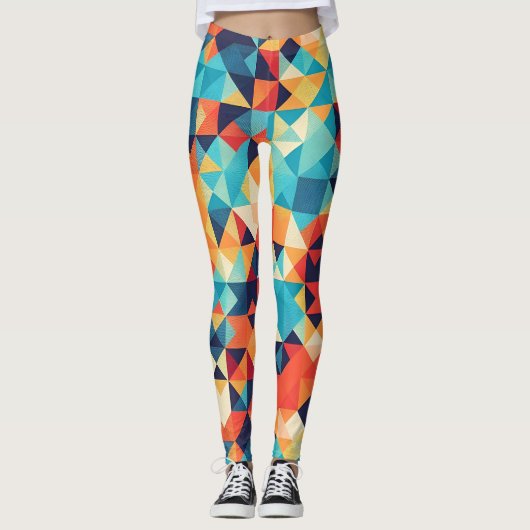 Agkistrodon Contortrix Mosaic Colorful Personal Leggings (Vorderseite)