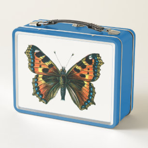 Aglais urticae - Die kleine Tortoiseshell Schmette Metall Brotdose