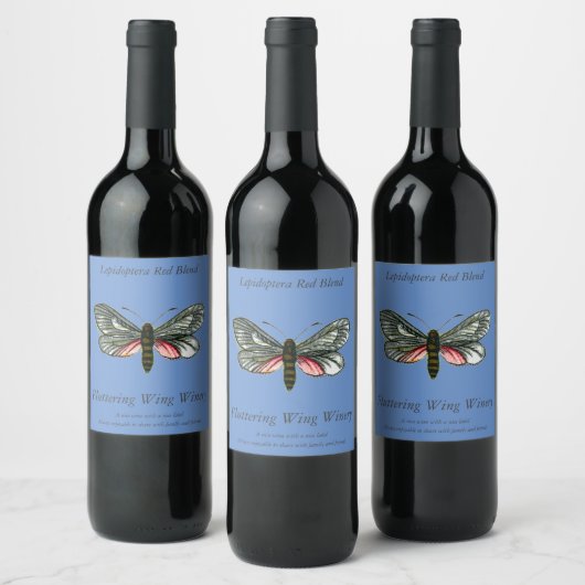 Aglaope infausta - Almond-Tree Leaf Skeletonizer W Weinetikett (Flaschen)