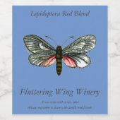 Aglaope infausta - Almond-Tree Leaf Skeletonizer W Weinetikett (Einzelnes Label)