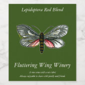 Aglaope infausta - Almond-Tree Leaf Skeletonizer W Weinetikett (Einzelnes Label)