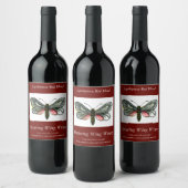 Aglaope infausta - Almond-Tree Leaf Skeletonizer Weinetikett (Flaschen)