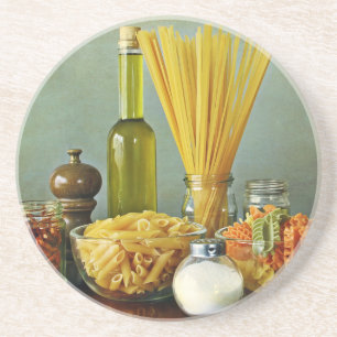 aglio, olio e peperoncino (Knoblauch, Öl und Chili Getränkeuntersetzer