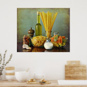 aglio, olio e peperoncino (Knoblauch, Öl und Chili Poster (Küche)