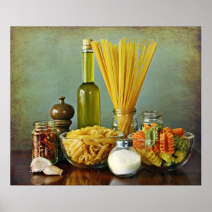 aglio, olio e peperoncino (Knoblauch, Öl und Chili Poster
