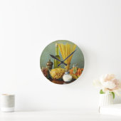 Aglio, Olio e peperoncino (Knoblauch, Öl und Chili Runde Wanduhr (Zuhause)