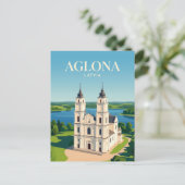 Aglona-Basilika Lettland Postkarte (Stehend Vorderseite)