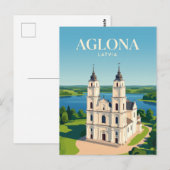 Aglona-Basilika Lettland Postkarte (Vorne/Hinten)
