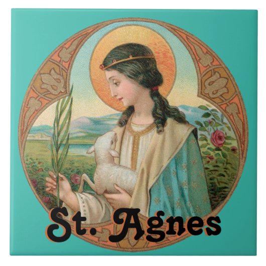 Agnes of Rome (BK 006) Fliese (Vorderseite)