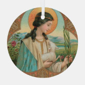 Agnes of Rome (BK 006) Ornament Aus Glas (Rückseite)