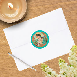 Agnes of Rome (BK 006) Runder Aufkleber