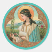 Agnes of Rome (BK 006) Runder Aufkleber (Vorderseite)