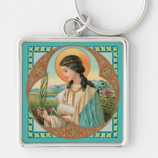 Agnes of Rome (BK 006) Schlüsselanhänger (Vorne)