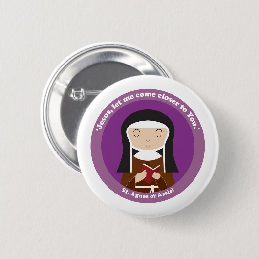 Agnes von Assisi Button (Vorne & Hinten)