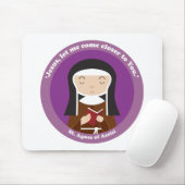 Agnes von Assisi Mousepad (Mit Mouse)