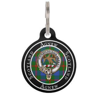 Agnew Abzeichen & Tartan Personalisiert People ID Haustiermarke