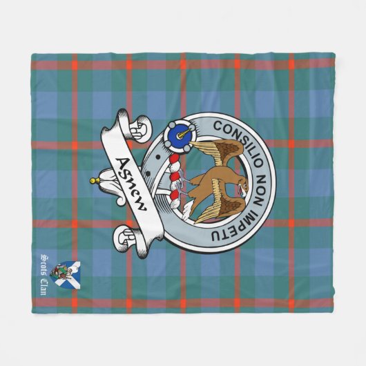 Agnew Ancient Clan Abzeichen Schotte Tartan Karier Fleecedecke (Vorderseite (Horizontal))