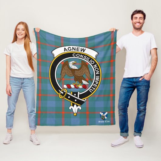 Agnew Ancient Clan Abzeichen Tartan Kariert Fleecedecke (Beispiel)