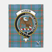 Agnew Ancient Clan Abzeichen Tartan Kariert Fleecedecke (Vorderseite)