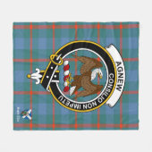 Agnew Ancient Clan Abzeichen Tartan Kariert Fleecedecke (Vorderseite (Horizontal))