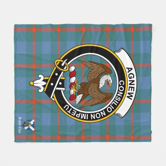 Agnew Ancient Clan Abzeichen Tartan Kariert Fleecedecke (Vorderseite (Horizontal))
