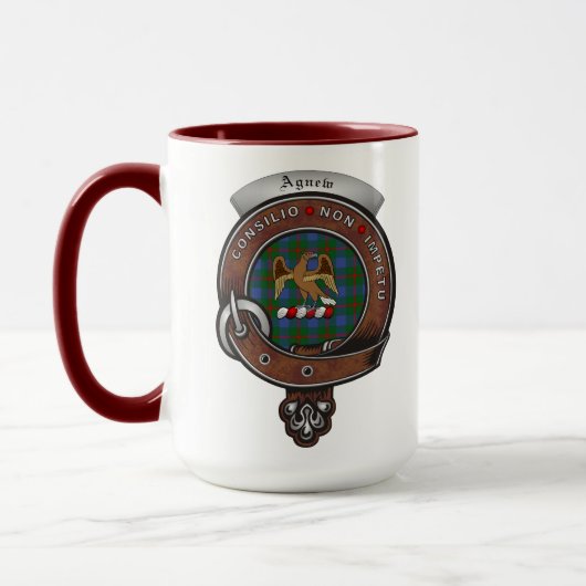 Agnew Clan Abzeichen Combo 15oz Tasse (Links)
