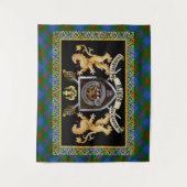 Agnew Clan Abzeichen & Motto w/Lions Tapestry Wandteppich (Vorderseite)