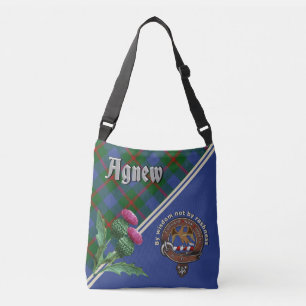 Agnew Clan Abzeichen & Tartan Crossbody Bag Tragetaschen Mit Langen Trägern