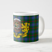 Agnew Clan Abzeichen & Tartan Jumbo Tasse (Vorderseite Rechts)