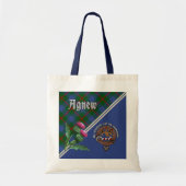 Agnew Clan Abzeichen & Tartan Tote Bag Tragetasche (Vorne)