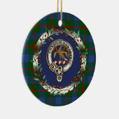 Agnew-Clan-Abzeichen und -Tartan personalisierter  Keramik Ornament (Rechts)