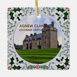 Agnew Clan's Lochnaw Burg Holly Berries Xmas Keramikornament