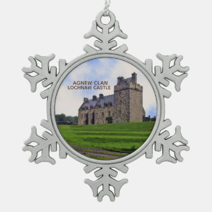 Agnew Clan's Lochnaw Castle Xmas Zauberkunst Schneeflocken Zinn-Ornament