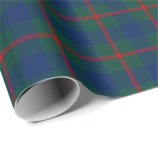 Agnew Family Tartan Green und Blue Kariert Geschenkpapier (Rolleneckpunkt)