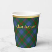 Agnew Personalisiert Tartan Christmas Pappbecher (Rückseite)