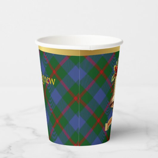 Agnew Personalisiert Tartan Christmas Pappbecher (Rechts)