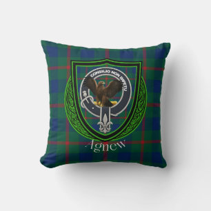Agnew Schottischer Clan-Tartan-Wappen Kissen