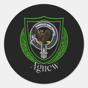 Agnew Schottischer Clan-Wappen Runder Aufkleber