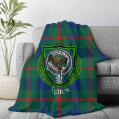 Agnew Scottish Clan Tartan & Wappen Fleecedecke