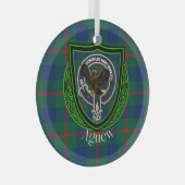 Agnew Scottish Clan Tartan & Wappen Ornament Aus Glas (Vorderseite Rechts)