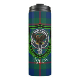 Agnew Scottish Clan Tartan & Wappen Thermosbecher