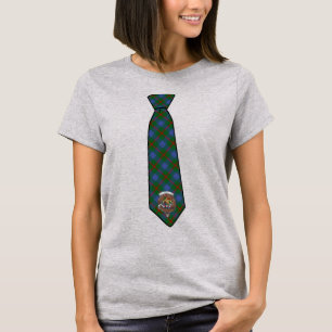 Agnew Tartan Necktie T - Shirt mit Abzeichen Women
