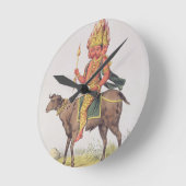 Agni, Feuergott, graviert von Charles Etienne Pie Runde Wanduhr (Winkel)