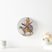 Agni, Feuergott, graviert von Charles Etienne Pie Runde Wanduhr (Zuhause)