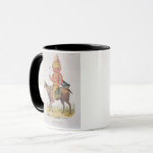 Agni, Gott des Feuers, graviert durch Torte Tasse (Vorderseite Links)