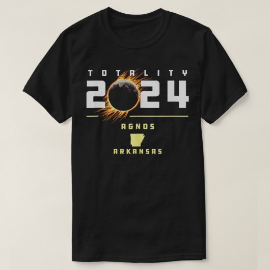 Agnos Arkansas 2024 Gesamtsolares Eclipse T-Shirt (Design vorne)