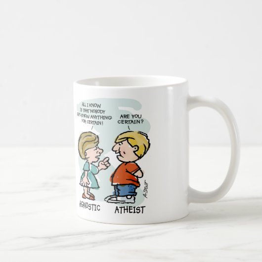 Agnostic vs Atheist - Kaffeetasse (Rechts)