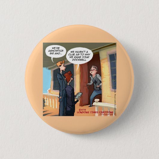 Agnostische Missionare Funny Button (Vorderseite)