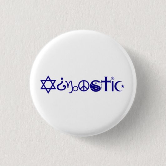Agnostischer Knopf Button (Vorderseite)