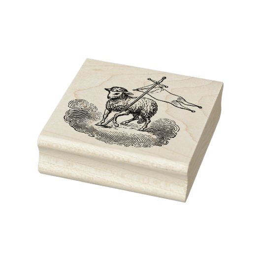 Agnus Dei / Christliches Pascal Lamb (Wolken) Gummistempel (Stempel)